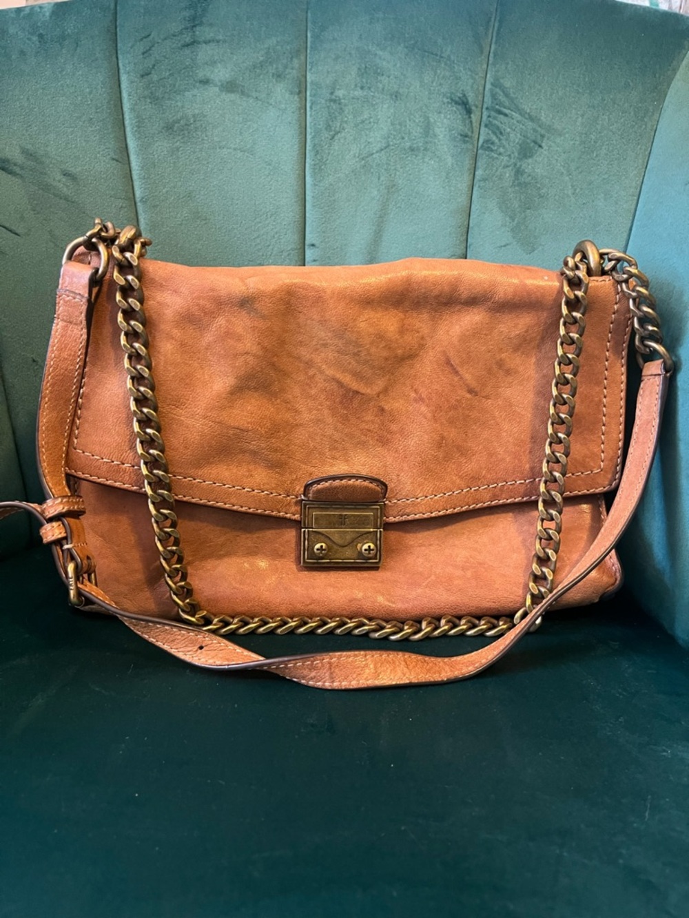 Frye Ella Flap Women’s Brown Leather Shoulder Bag